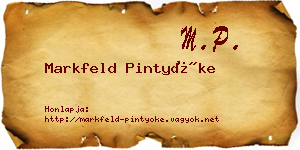 Markfeld Pintyőke névjegykártya